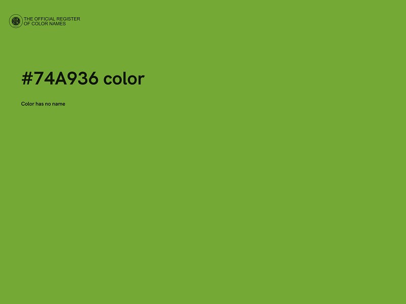 #74A936 color image