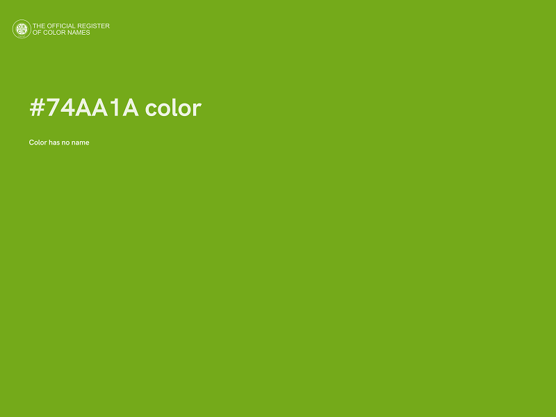 #74AA1A color image
