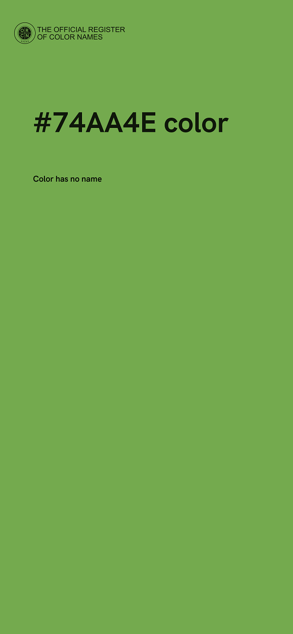 #74AA4E color image