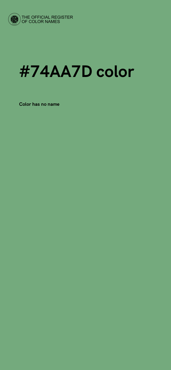 #74AA7D color image