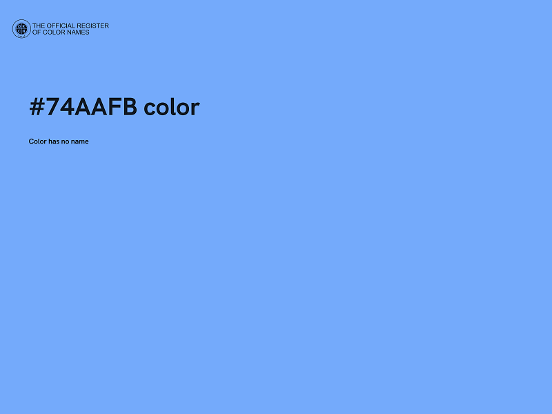 #74AAFB color image