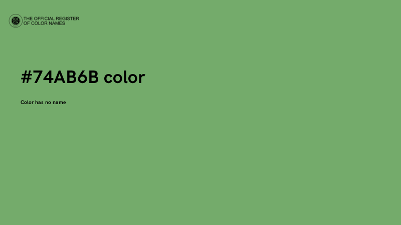 #74AB6B color image