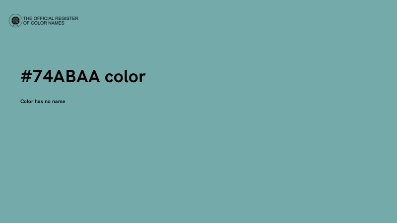 #74ABAA color image
