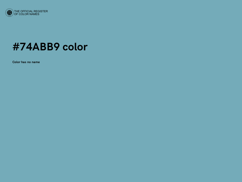 #74ABB9 color image