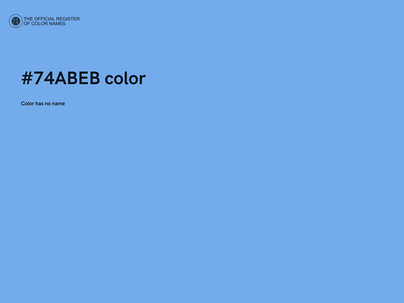 #74ABEB color image