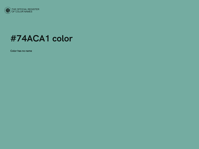 #74ACA1 color image