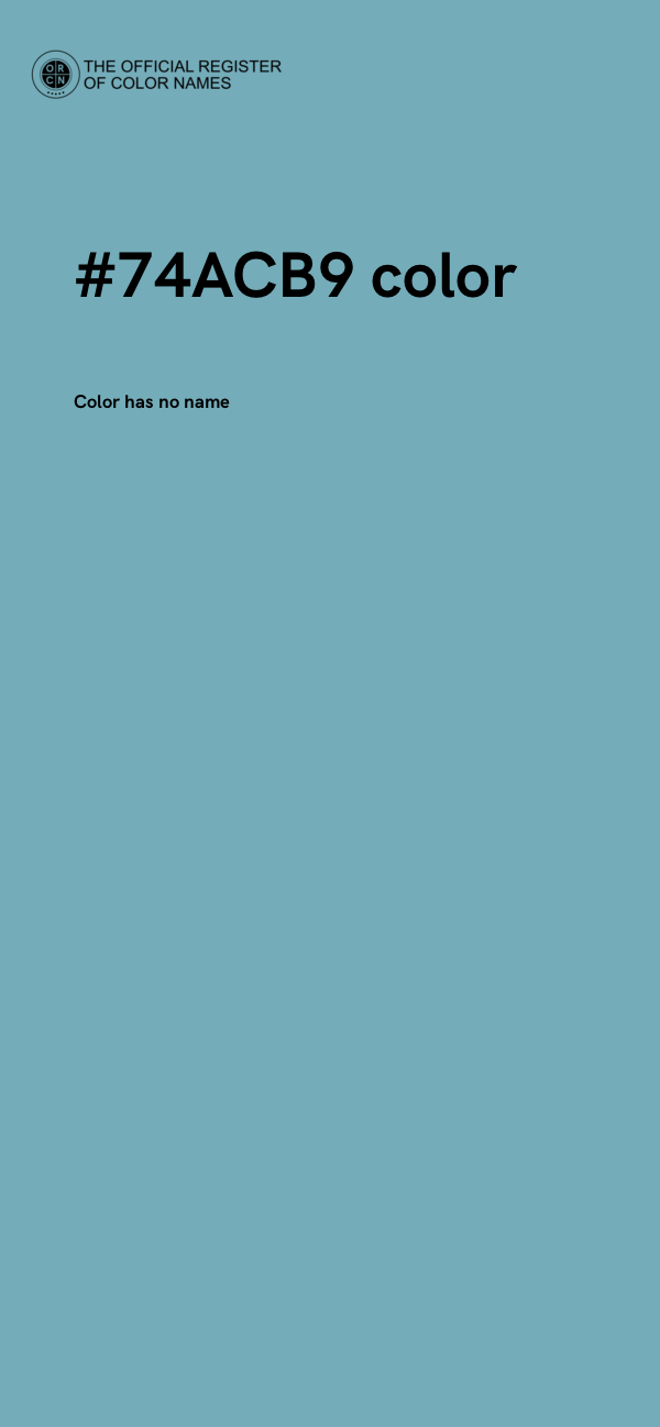#74ACB9 color image