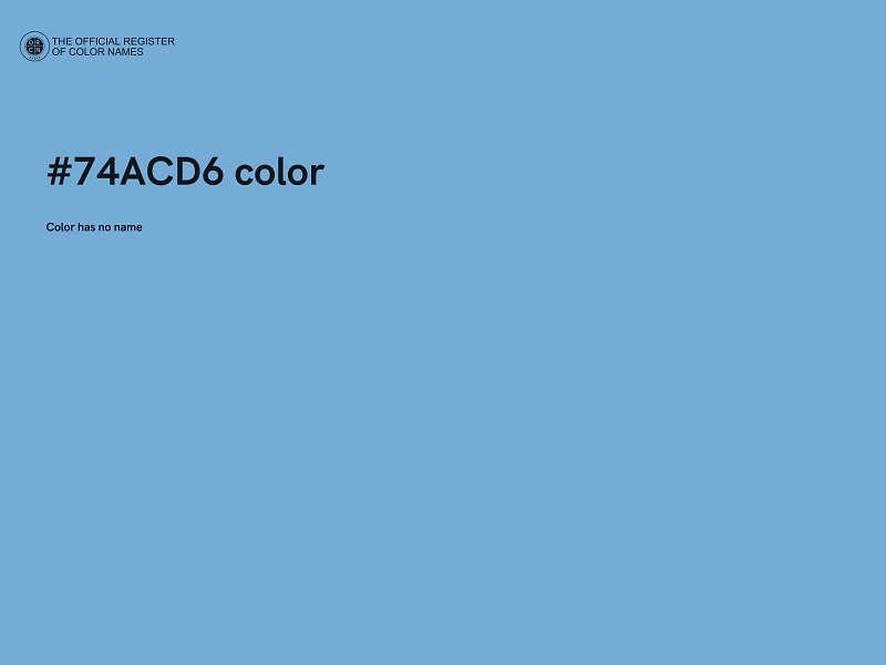 #74ACD6 color image