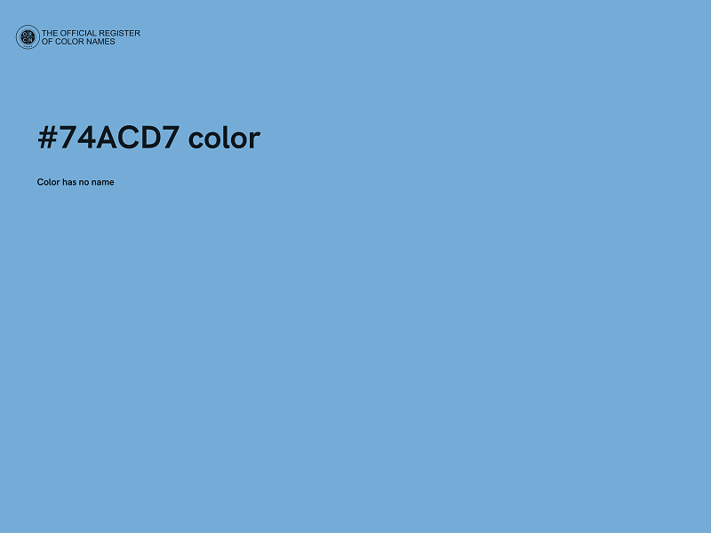 #74ACD7 color image