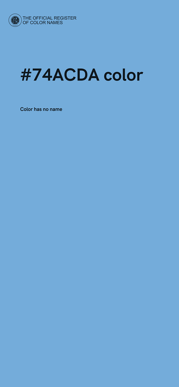 #74ACDA color image