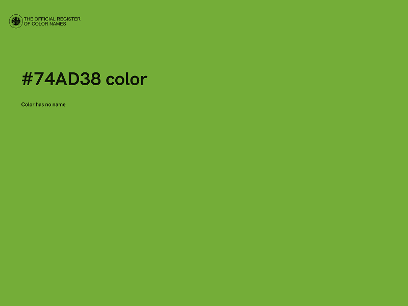 #74AD38 color image