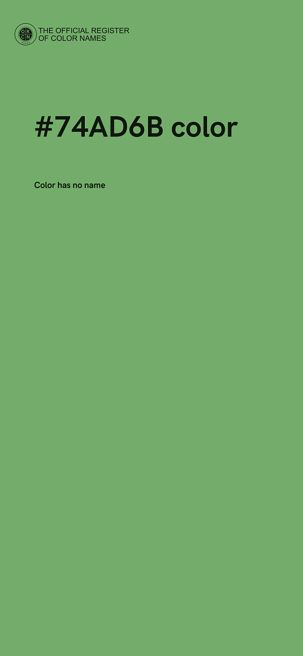 #74AD6B color image