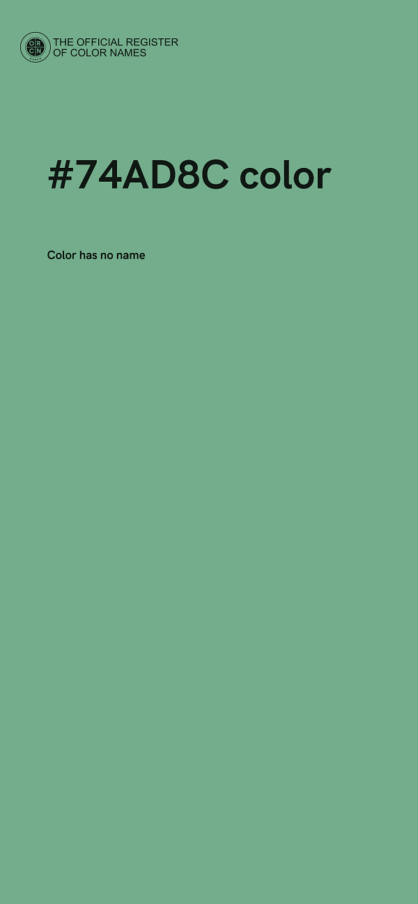 #74AD8C color image