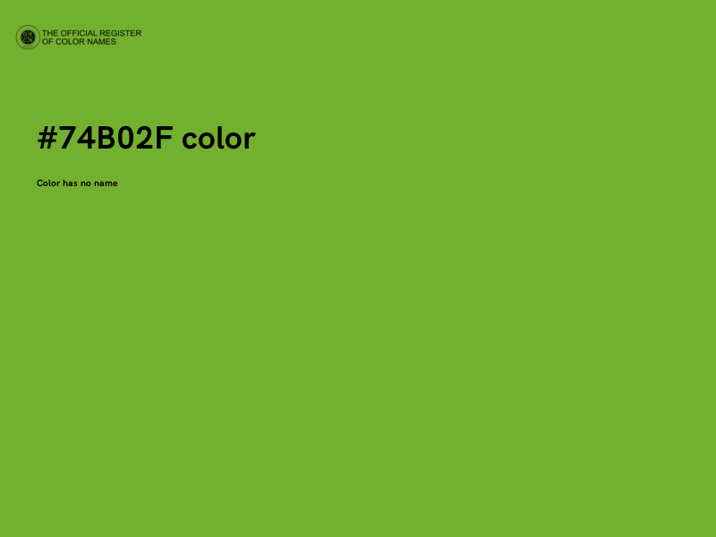 #74B02F color image