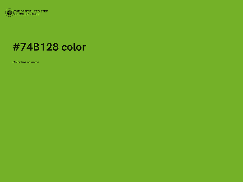 #74B128 color image