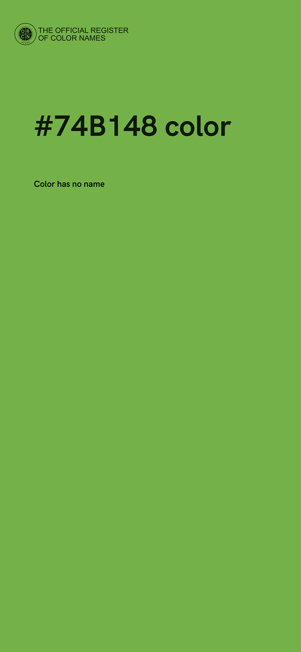 #74B148 color image