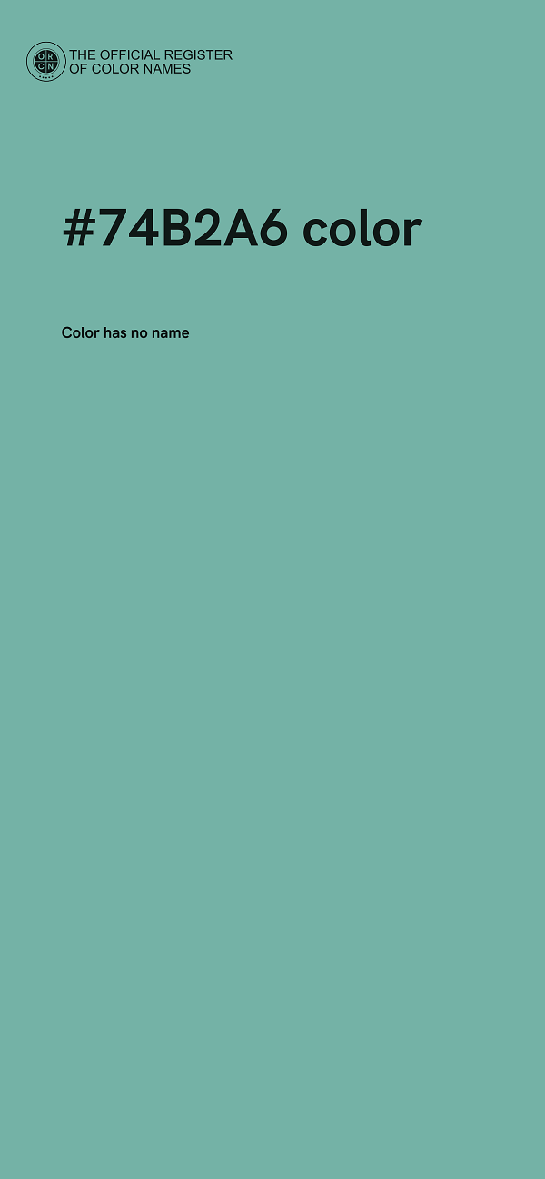 #74B2A6 color image