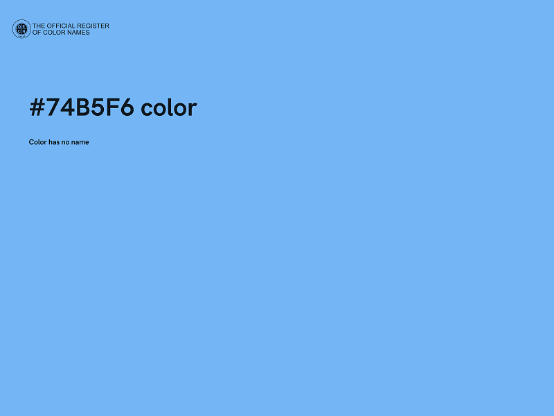 #74B5F6 color image