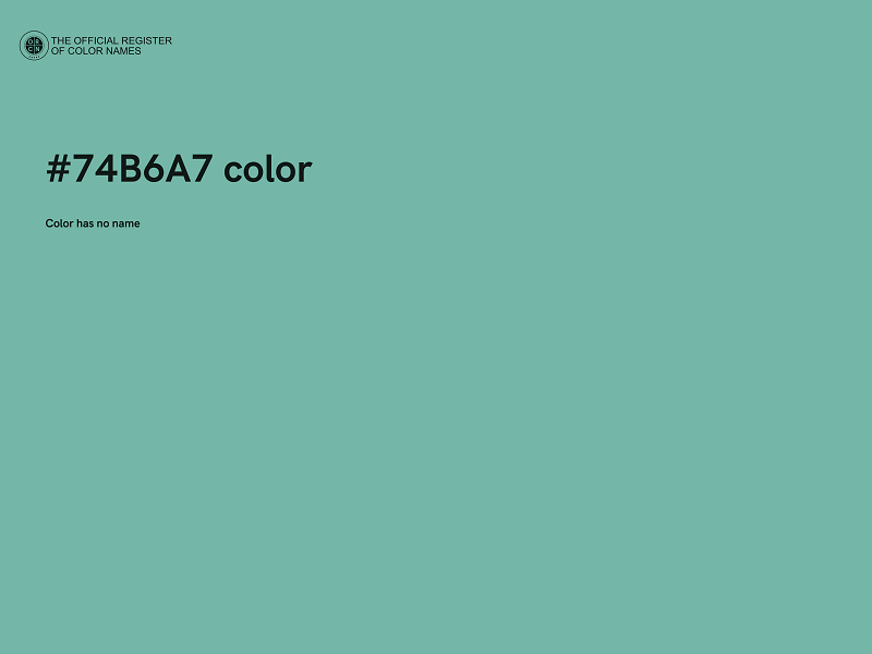 #74B6A7 color image