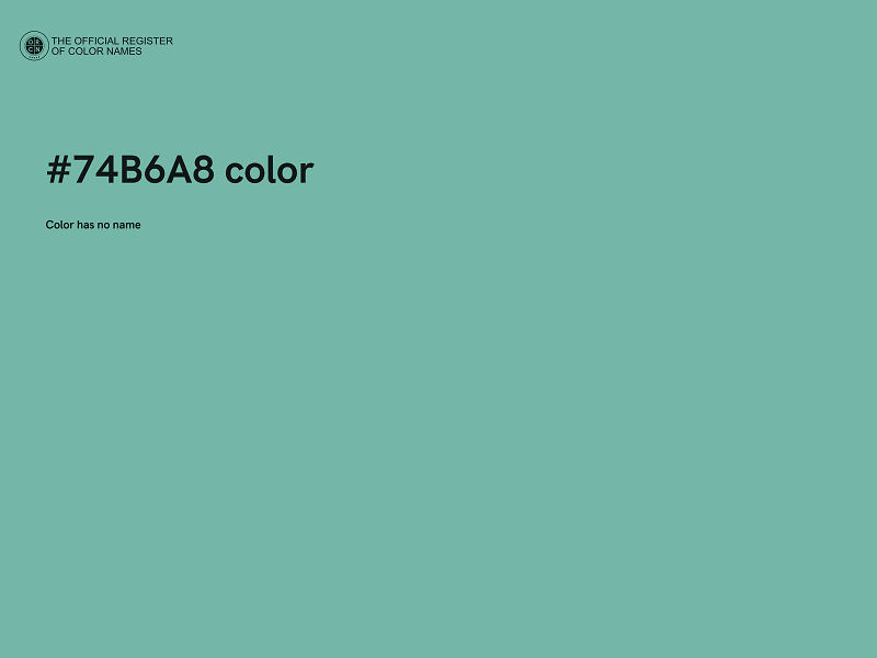 #74B6A8 color image