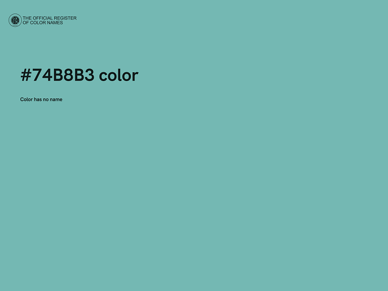 #74B8B3 color image