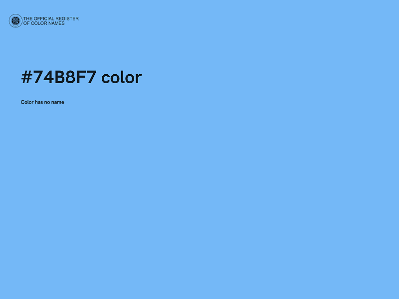#74B8F7 color image