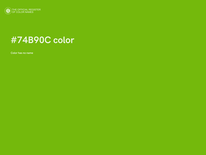 #74B90C color image