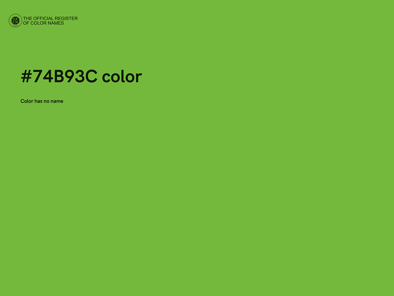 #74B93C color image