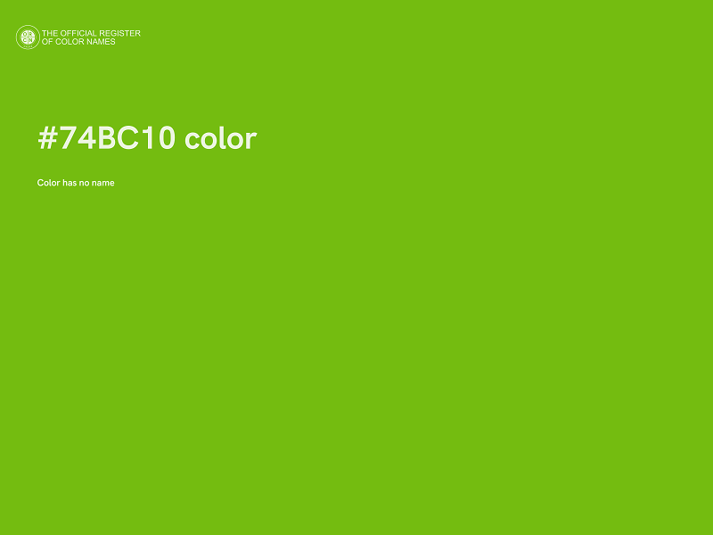 #74BC10 color image