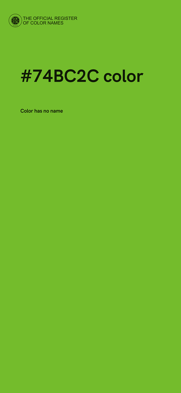 #74BC2C color image