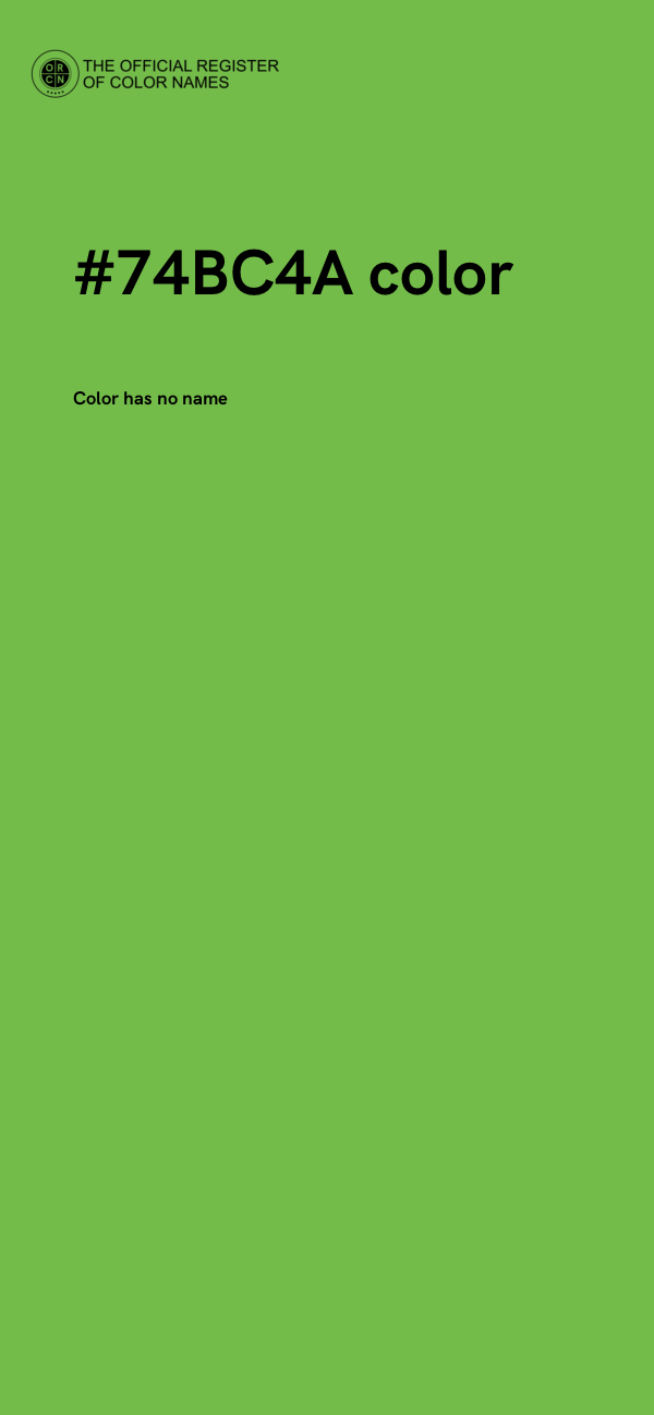 #74BC4A color image