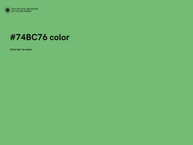 #74BC76 color image