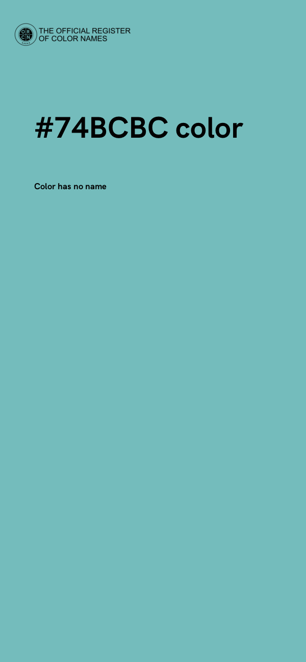 #74BCBC color image