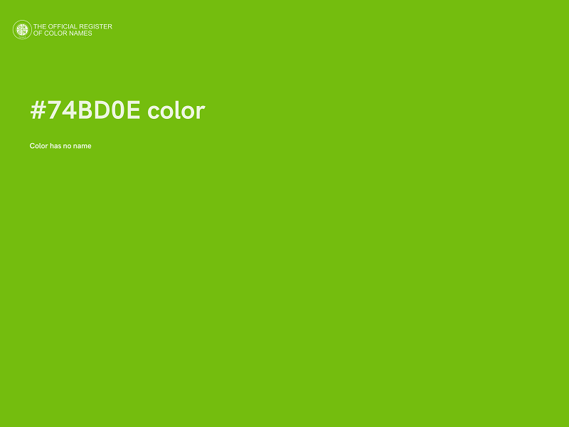 #74BD0E color image