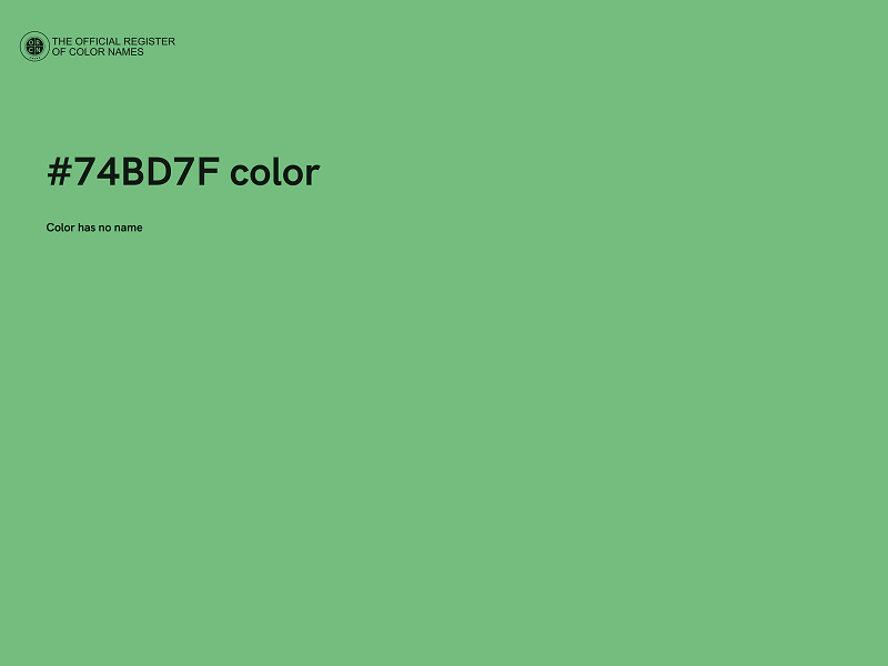 #74BD7F color image