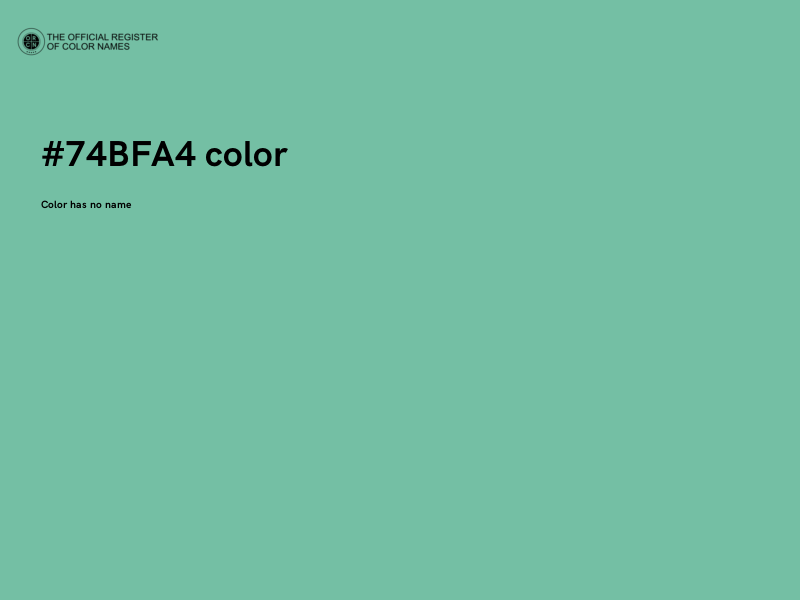 #74BFA4 color image
