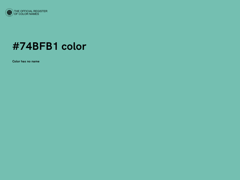 #74BFB1 color image