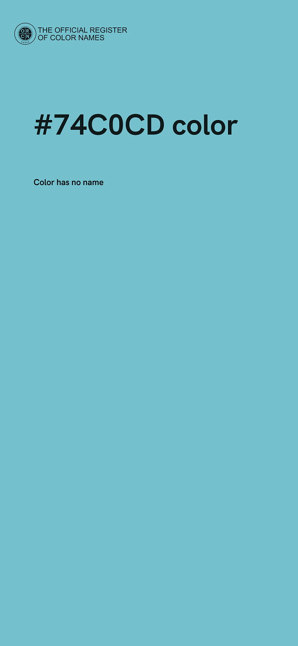 #74C0CD color image