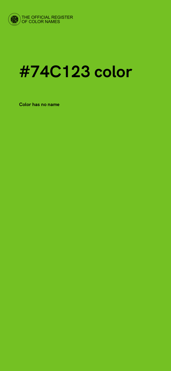 #74C123 color image