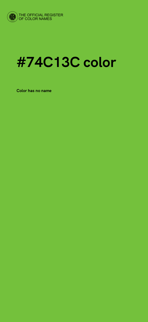 #74C13C color image