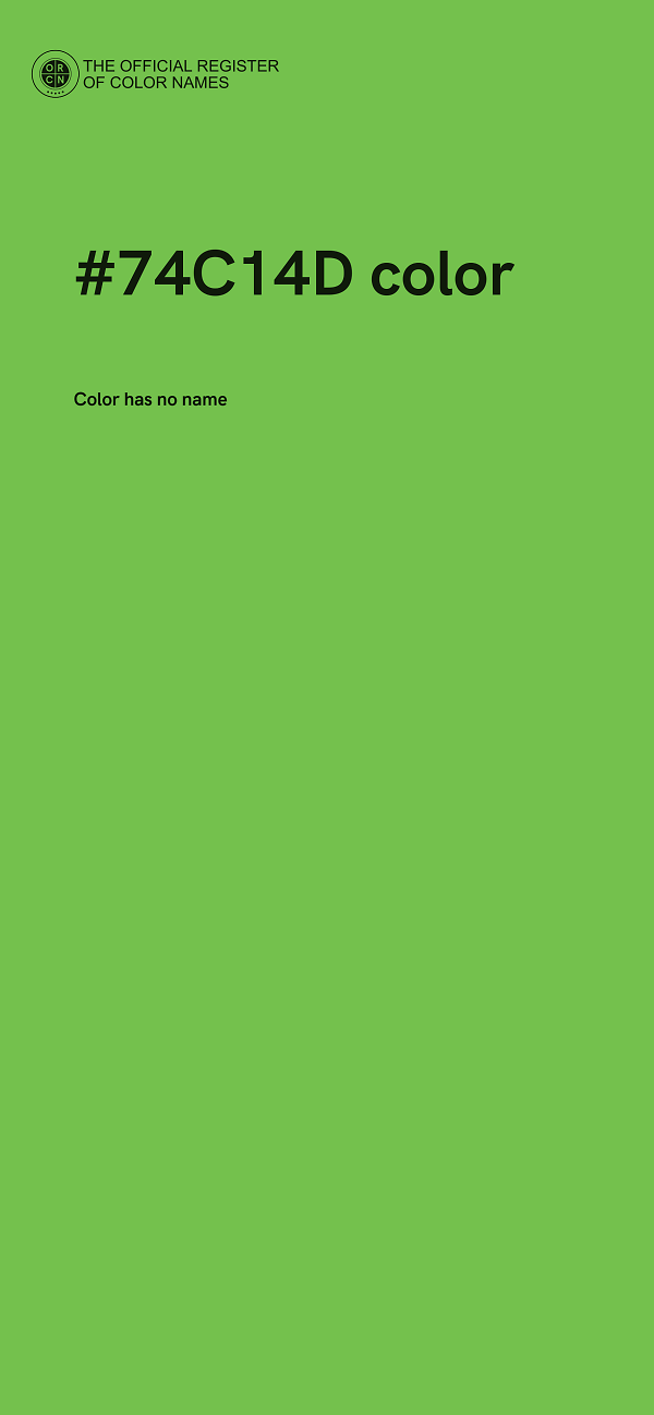 #74C14D color image