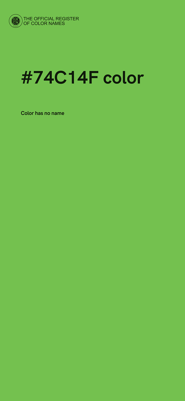 #74C14F color image