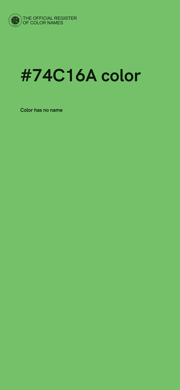 #74C16A color image