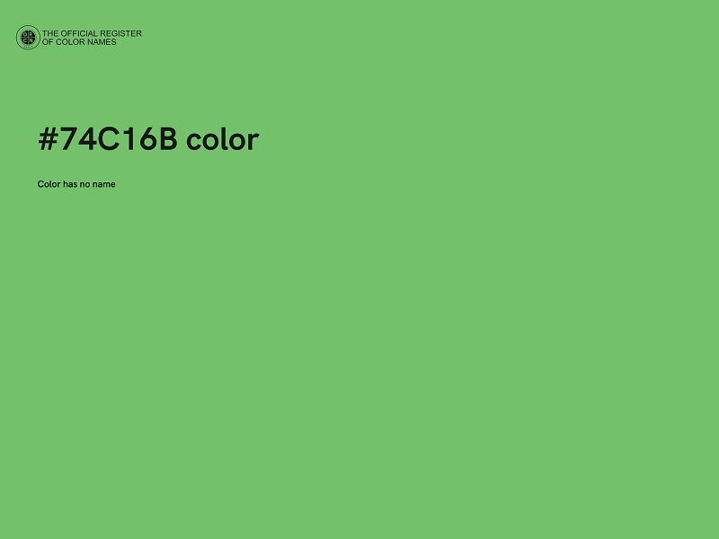 #74C16B color image