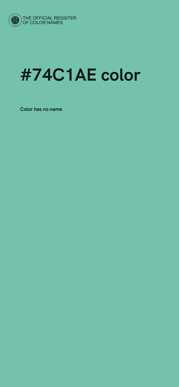 #74C1AE color image