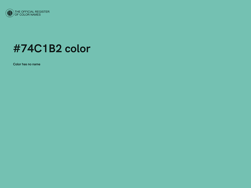 #74C1B2 color image