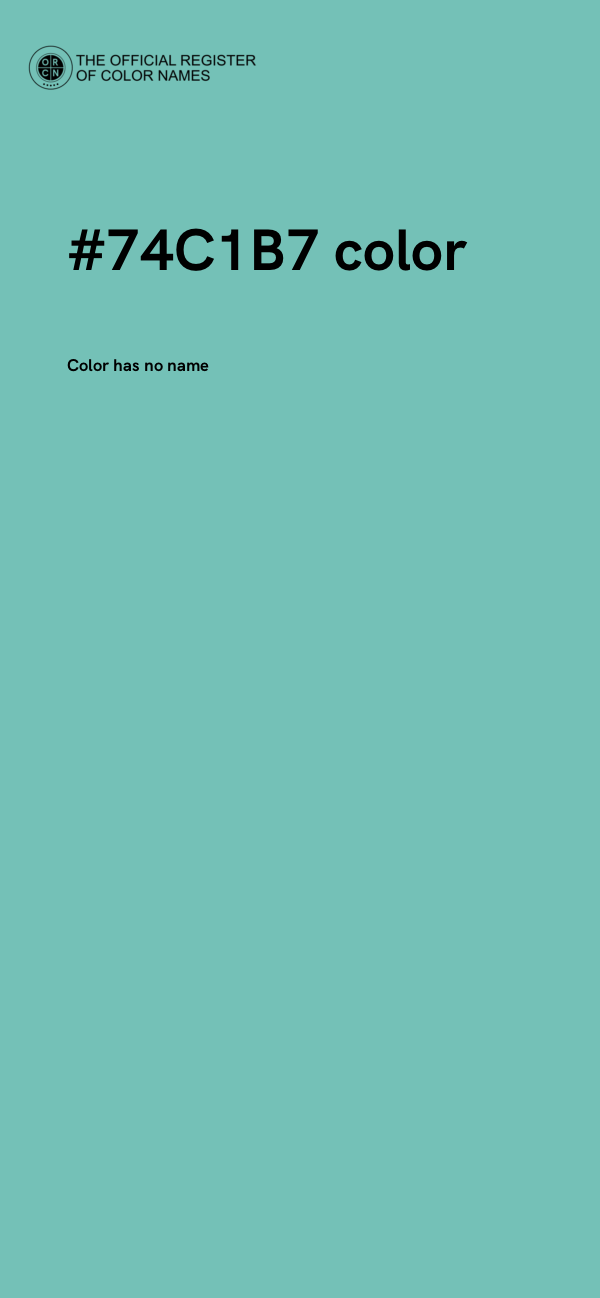 #74C1B7 color image