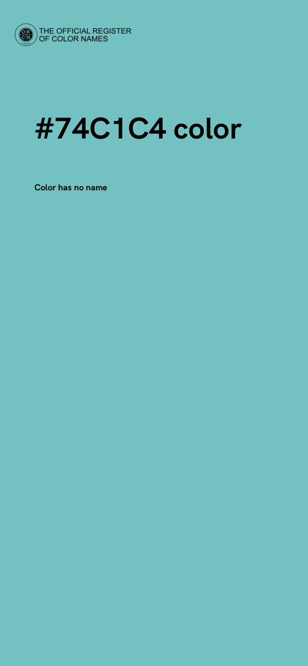 #74C1C4 color image
