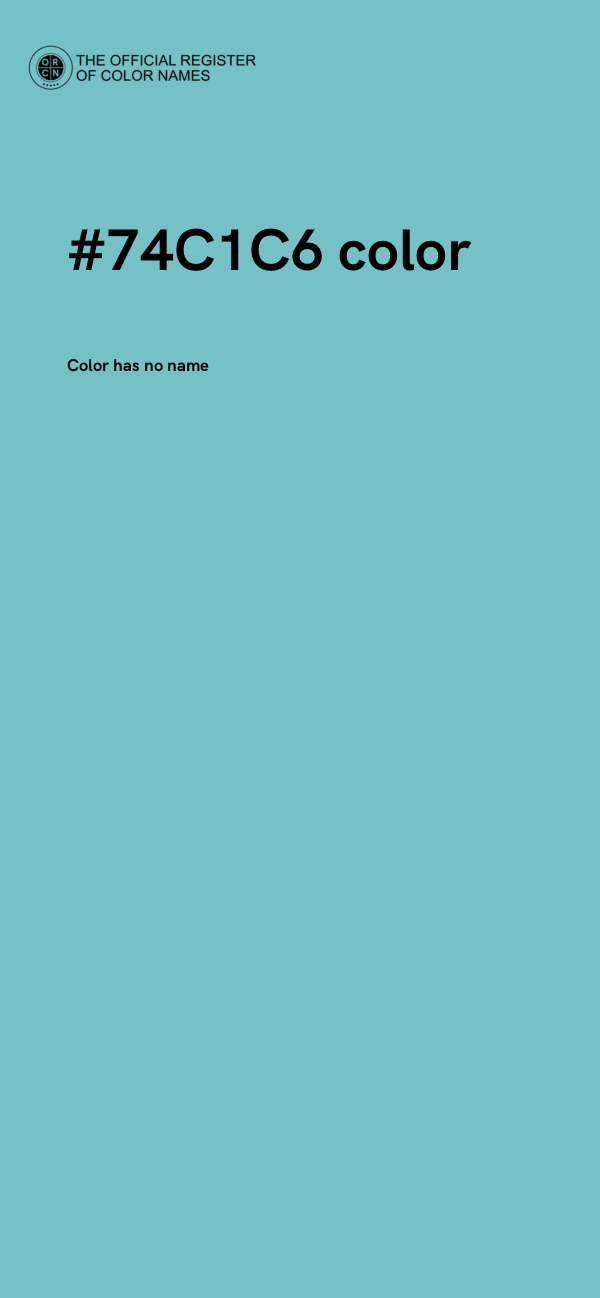 #74C1C6 color image