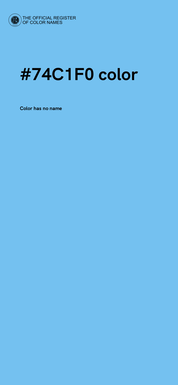 #74C1F0 color image